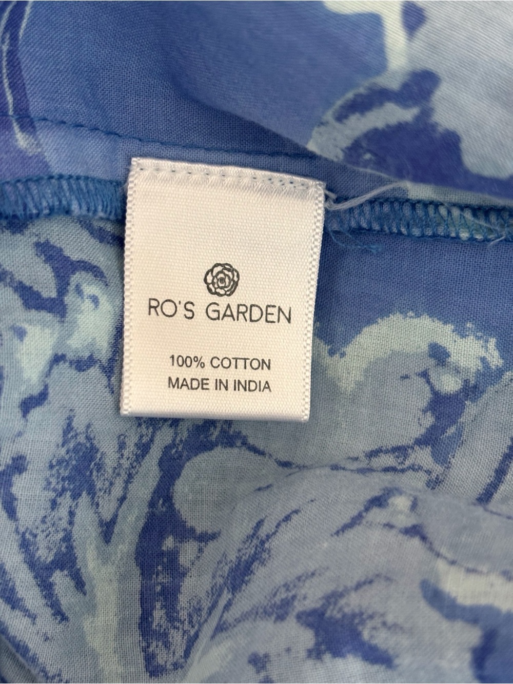 Ro's Garden Blue Floral Tiered Romy Mini Dress Medium Summer Resortwear - Picture 7 of 8
